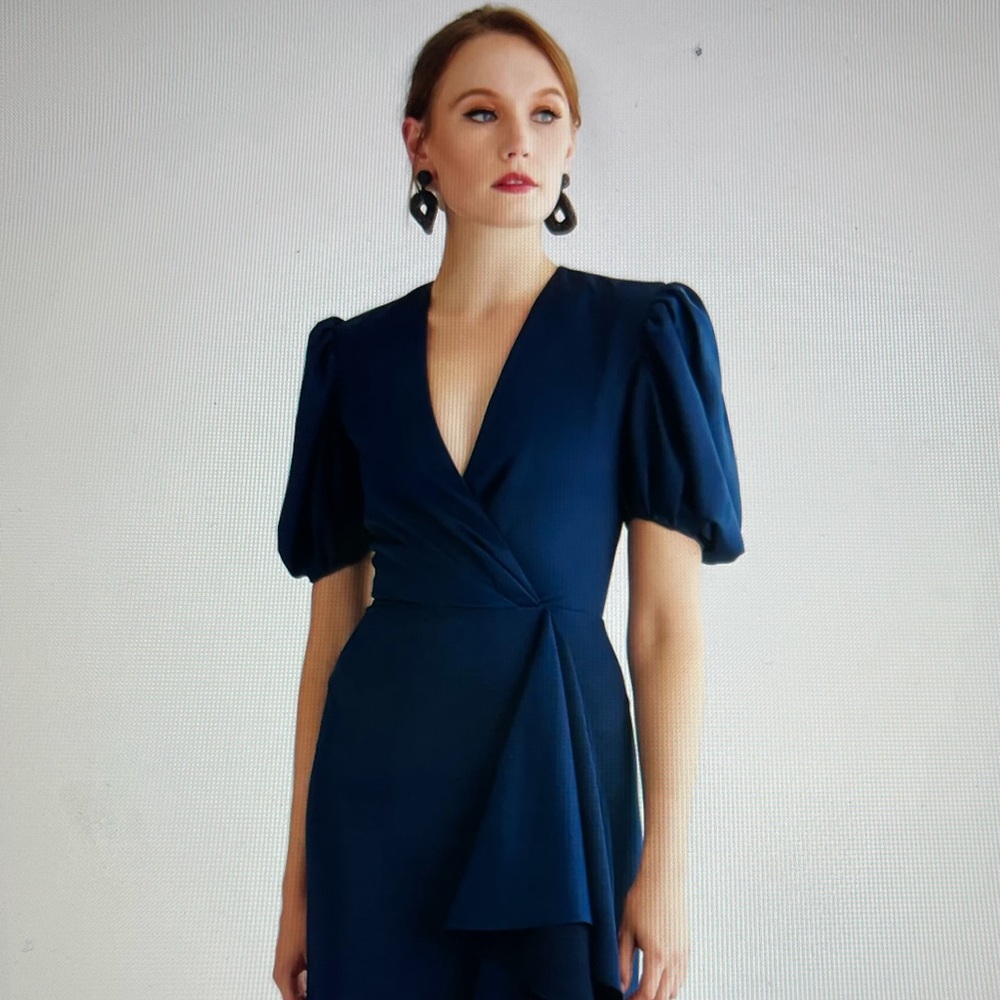 Navy Formal Evening Gown size 12 Sachin & Babi
